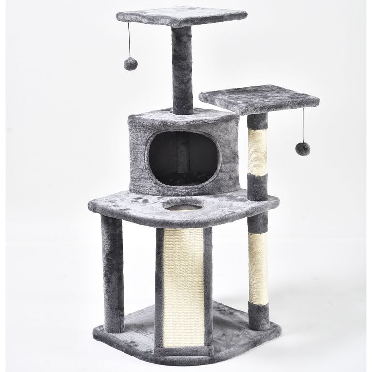 Gimnasio Para Gato Gris 113x49x49cm PETIZOOS