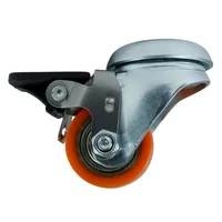 Rodachinas  Giratorias C/Freno Pu 100 Kg Fixser