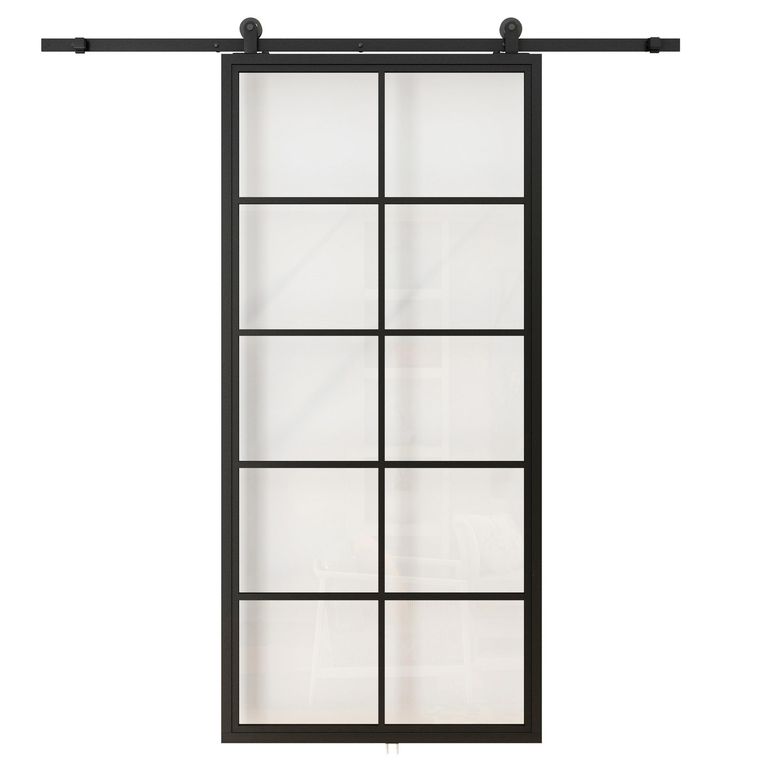Puerta De Vidrio + Kit Riel HOLZTEK | Falabella Colombia