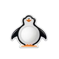 Tope Pared Adhesivo Pinguino Blanco