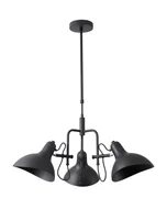 Lámpara Colgante Traz 3 Luces E27 Negro