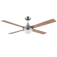 Ventilador de Techo Decorativo con Luz Nickel  con Control Remoto 4 Aspas 7920m³/H Plata
