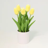 Planta Artificial Tulipán Amarilla 36cm