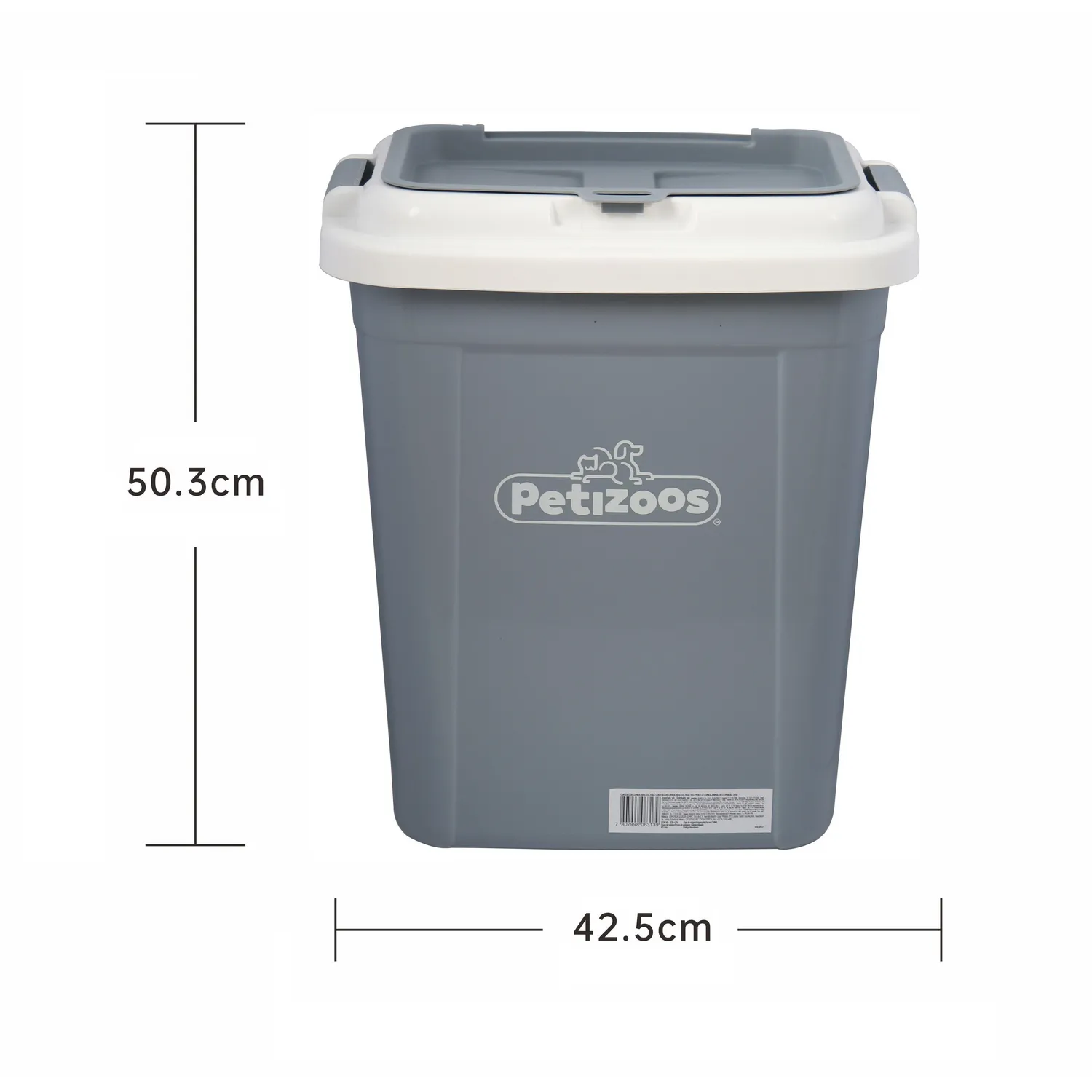 Contenedor Para Perro De Alimento 16 Kg Gris 8