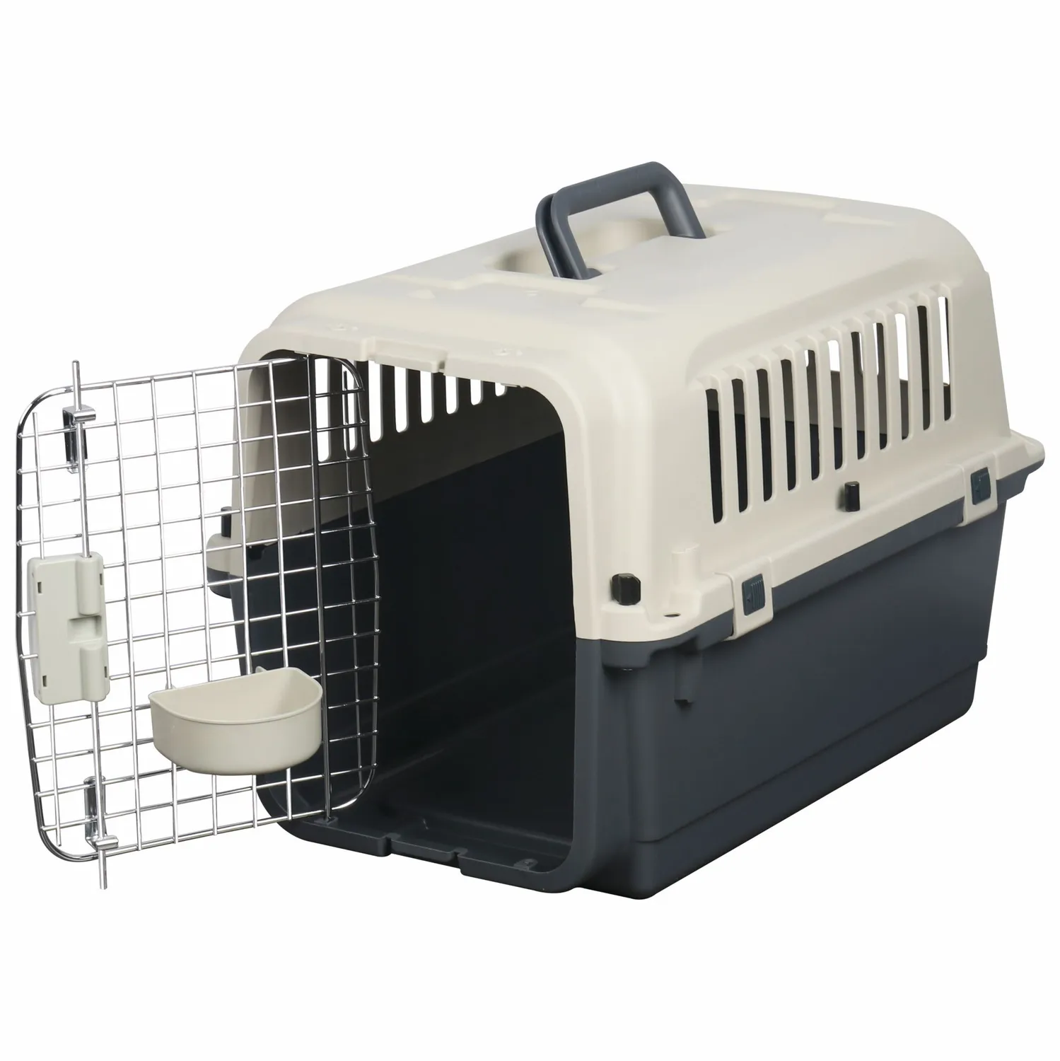 Guacal Para Mascotas Plastico 60.7x40x40.8cm Mediano Crema