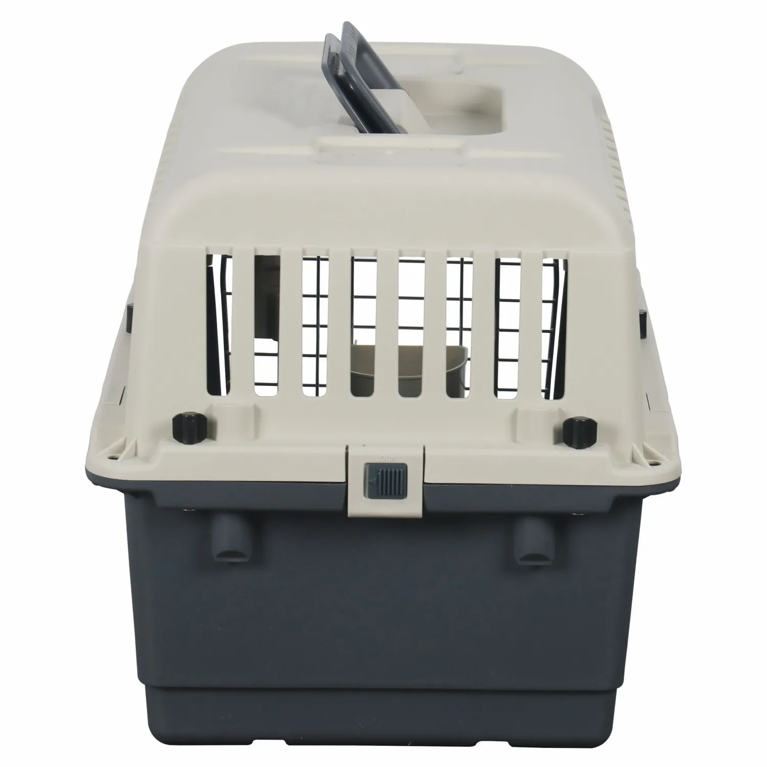 Guacal Para Mascotas Plastico 60.7x40x40.8cm Mediano Crema 4