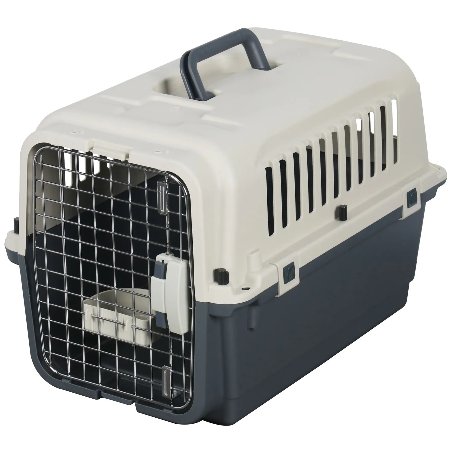 Guacal Para Mascotas Plastico 50x33.3x33cm Mediano Crema
