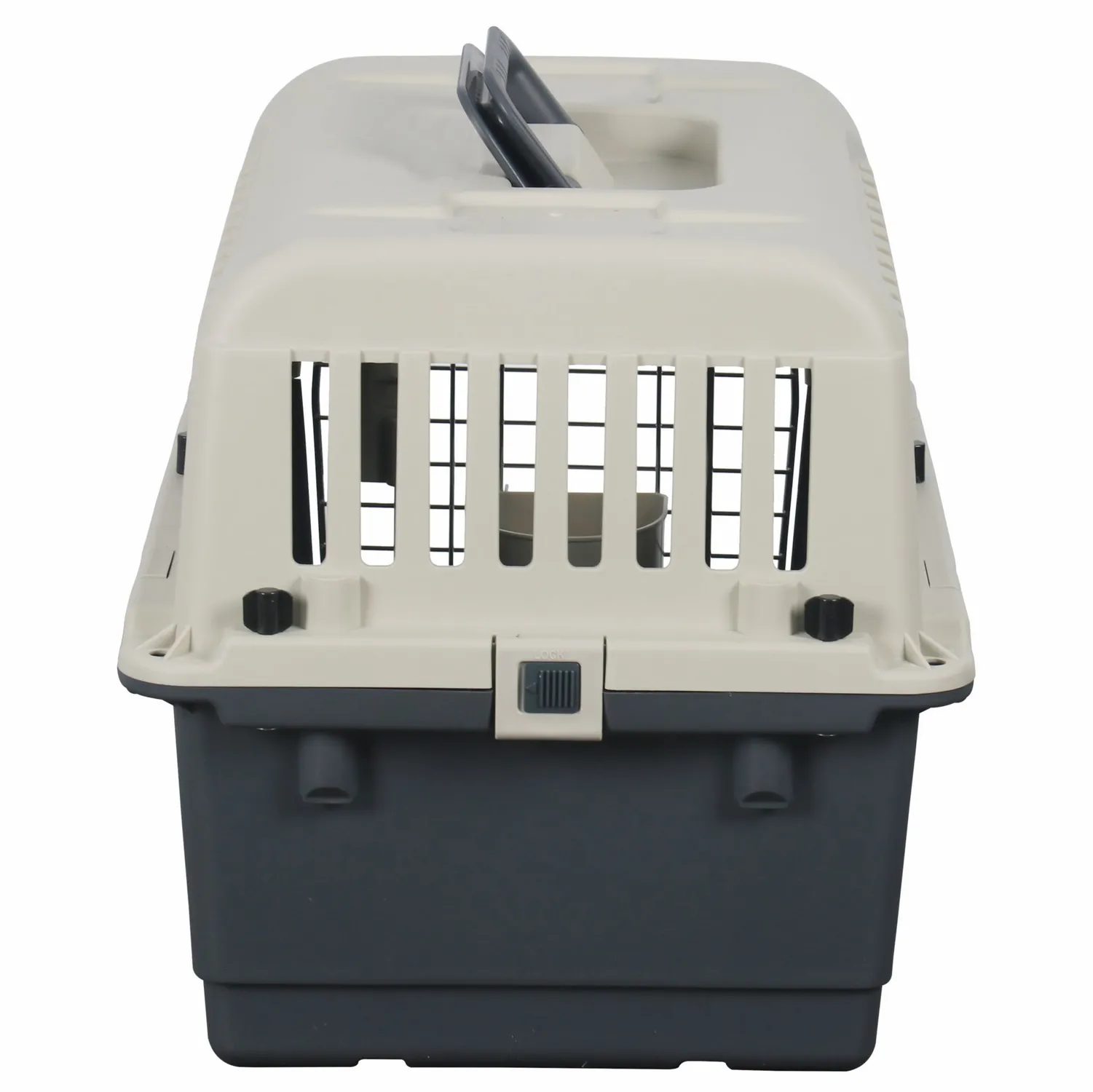 Guacal Para Mascotas Plastico 50x33.3x33cm Mediano Crema 4