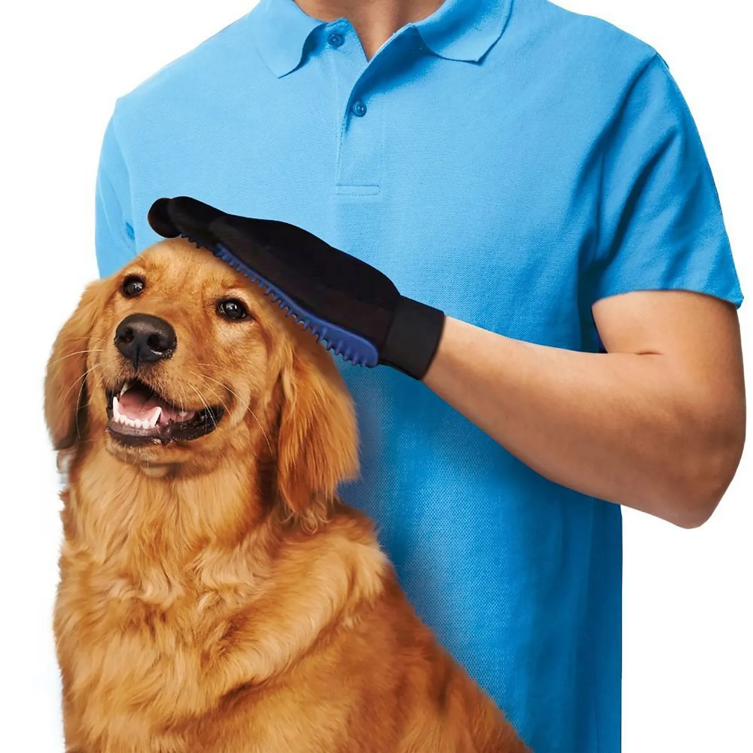 Guante Para Perro Quita Pelo Azul Petizoos 4