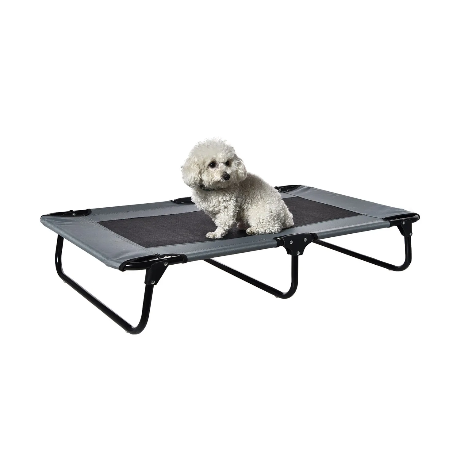 Cama Elevada Para Perro 89x61x20cm Gris