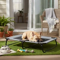 Cama Elevada Para Perro 89x61x20cm Gris