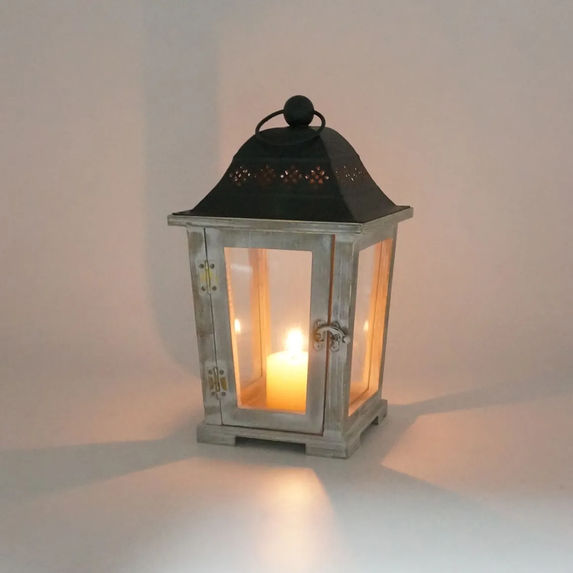 Farol Madera Rustico 32cm - Homecenter.com.co