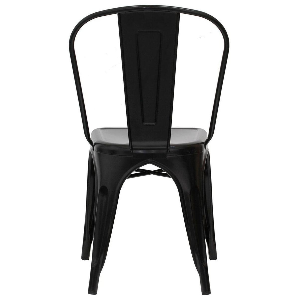 JUST HOME COLLECTION - Silla Tolix con Respaldo Alto 45x84x53 cm Negra