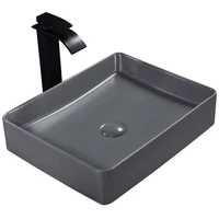 Lavamanos Cerámico Rectangular Mate Gris Sensi Dacqua