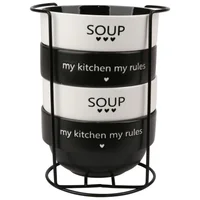 Set X4 Bowl En Rack Metal