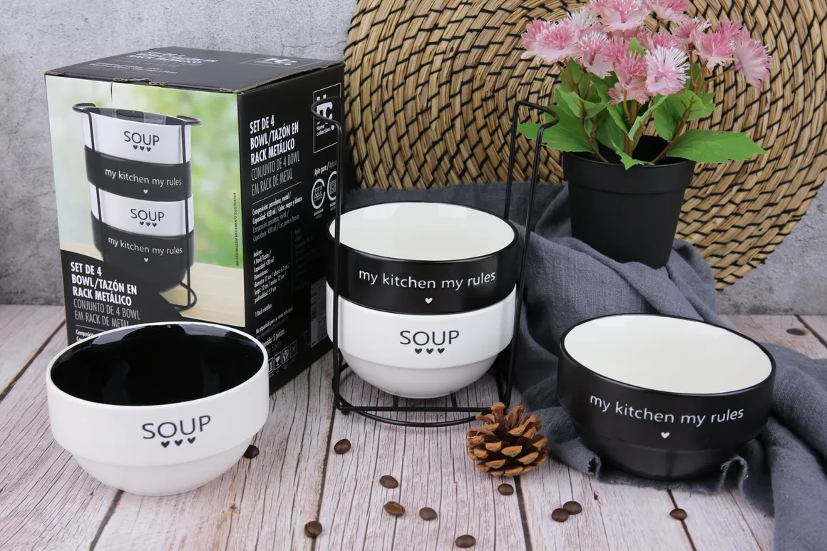 Set X4 Bowl En Rack Metal - Homecenter.com.co