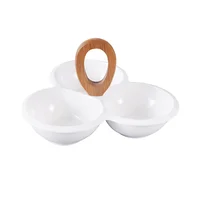 Fuente Trébol Porcelana Bamboo
