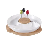 Bowl 3 Divisiones Base Bamboo + 3 Trinches