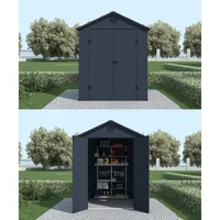 Caseta Bodega Jardín Plástica 1.92x1.90x2.26 Metros Gris
