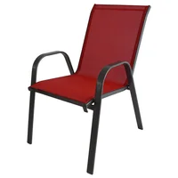 Silla Metálica con Brazos Sling Textil Rojo