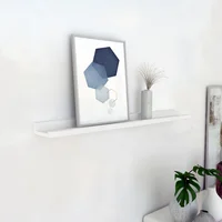 Repisa Flotante Portacuadros 80x10x4cm Blanco
