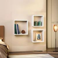 Set de 3 Repisas Cubo 30x30x11.7cm Blanco