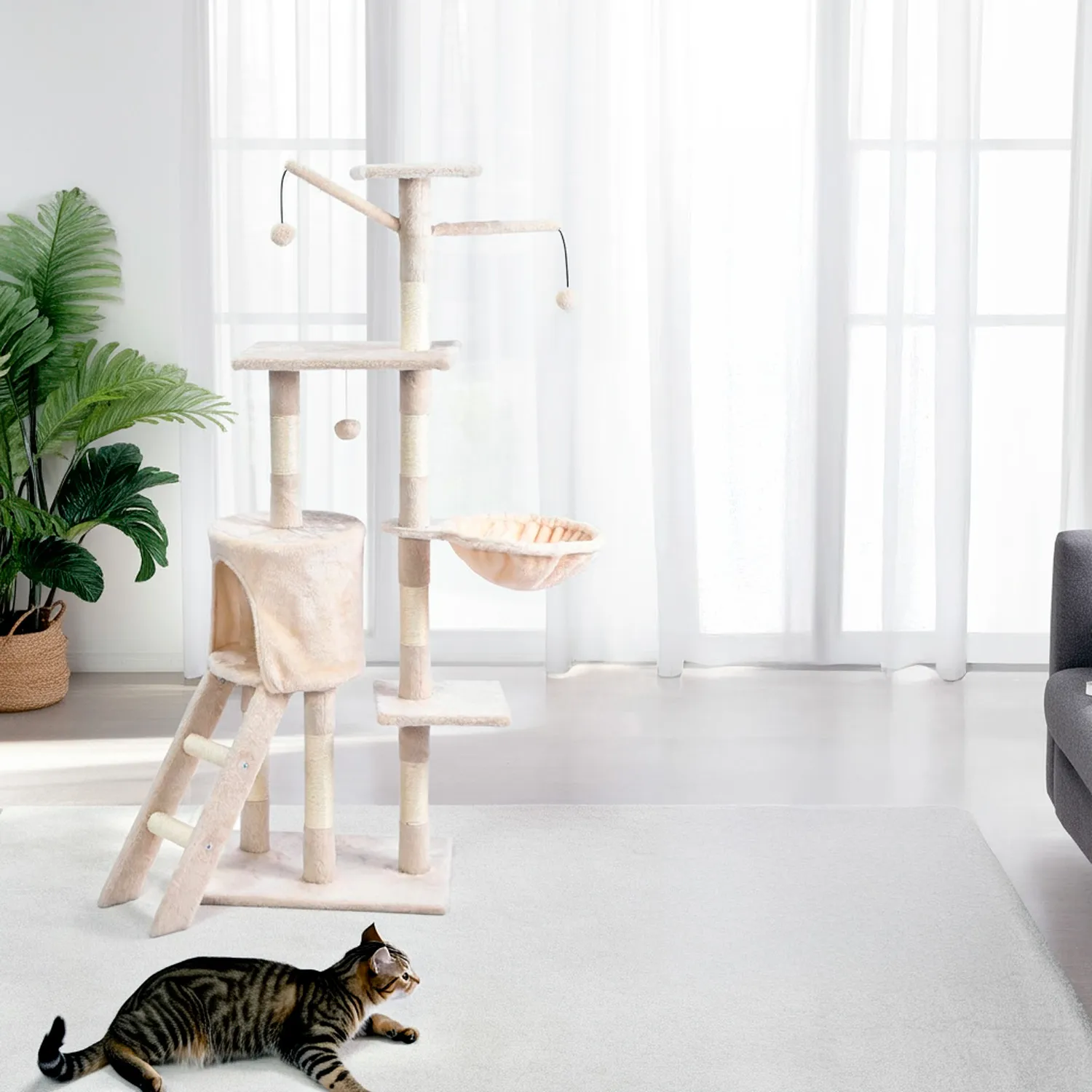 Gimnasio Ejercicio Para Gatos 75x42x137cm