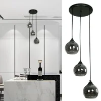 Lámpara Colgante Cessati 3 Luces E27 Negro
