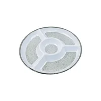 Bandeja Redonda División Gris 34cm