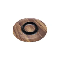 Bandeja Chip Mela 38cm Madera/Negro