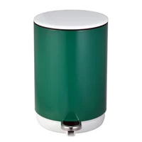 Papelera Redonda 5 Litros Cierre Lento Verde H5