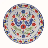 Plato Pájaro Flores 22.3cm