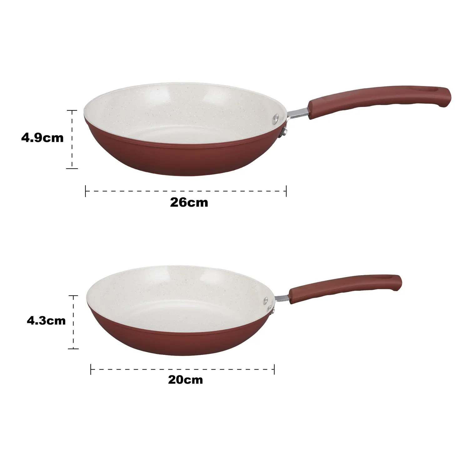 Set Sartén 2 Unidades 20/26cm Rojo - Homecenter.com.co