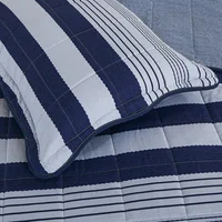 Quilt Boho Diseño Doble Azul Just Home Collection