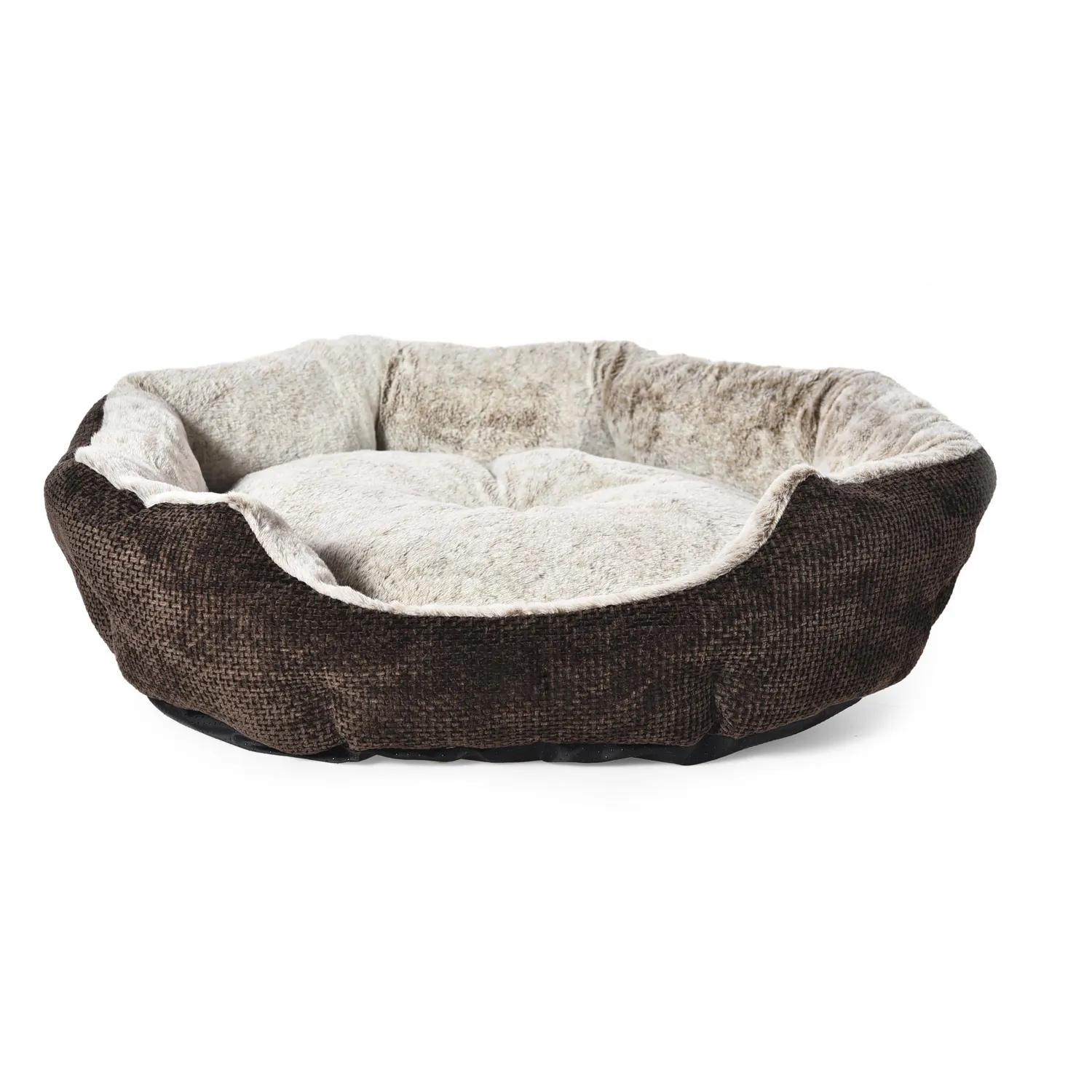Cama Redonda Para Perro 70x65x18 cm Grande Café Petizoos