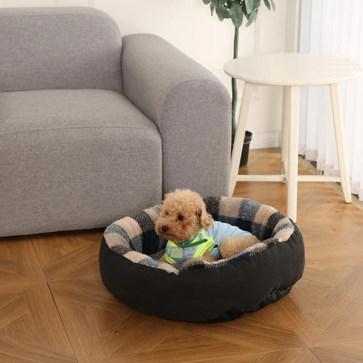Cama Para Perro Redonda 60x60x14 Cm Marrón Petizoos