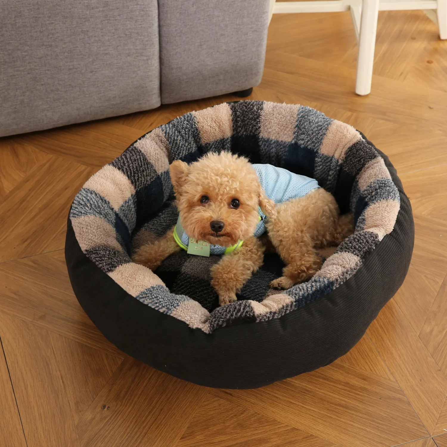 Cama Para Perro Redonda 60x60x14 Cm Marrón Petizoos 5