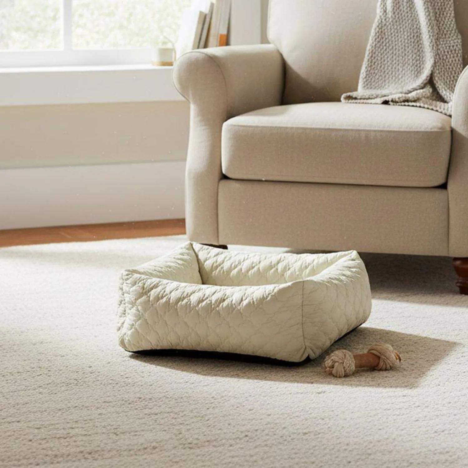 Cama Para Perro Rectangular 60x40x19cm Mediana Petizoos 5