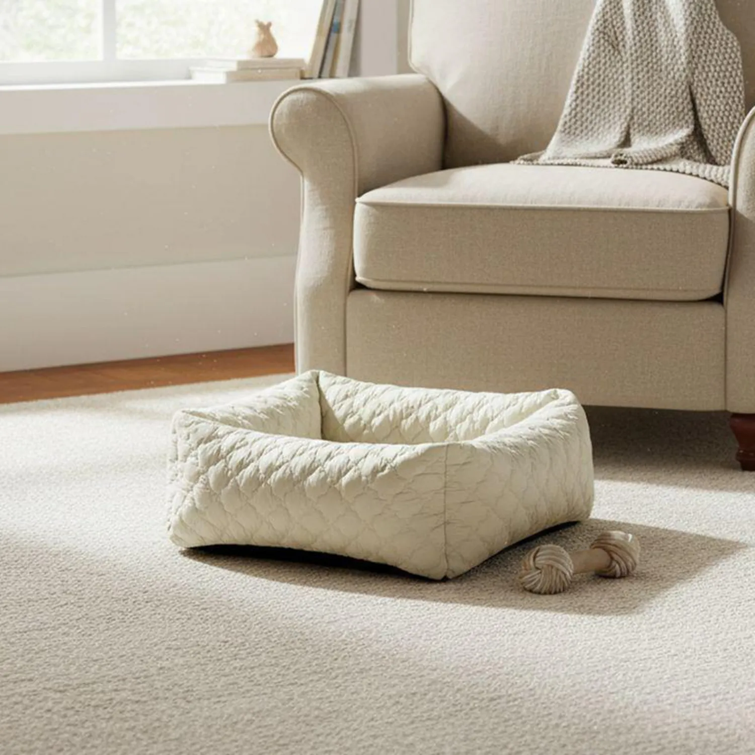 Cama Para Perro Rectangular 60x40x19cm Mediana Petizoos 6