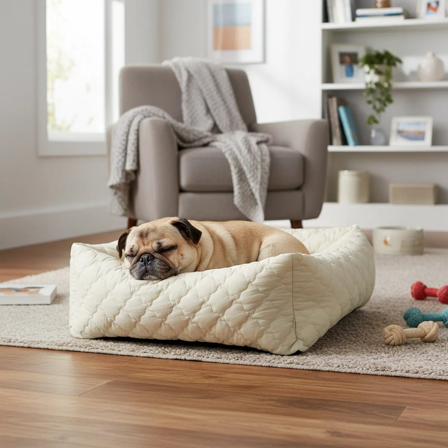 Cama Para Perro Rectangular 60x40x19cm Mediana Petizoos