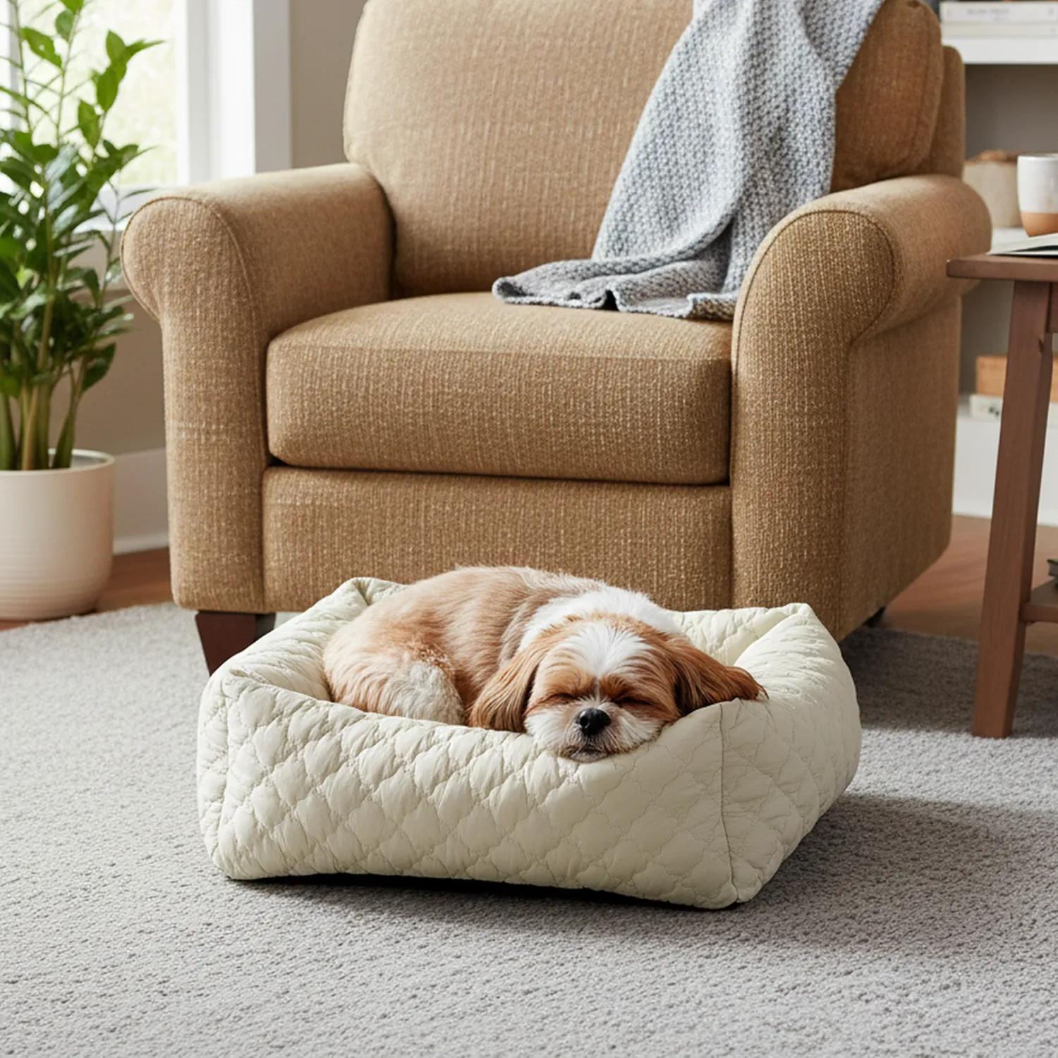 Cama Para Perro Rectangular 47x37x17cm Pequeña Petizoos