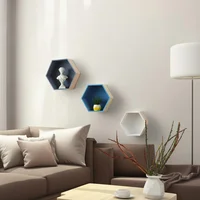 Set de 3 Repisas Hexagonales 35x30x10 cm Multicolor
