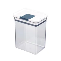 Recipiente Hermético para Alimento Premium 2.0 Litros Transparente/Blanco/Gris Just Home Collection