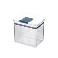 Recipiente Hermético Premium 1.4 Litros Transparente/Blanco/Gris Just Home Collection