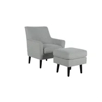 Sillón con Taburete 1 Cuerpo Gris