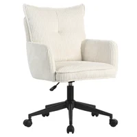 Silla de Escritorio PC Nube Fija de Oficina Negra Just Home Collection