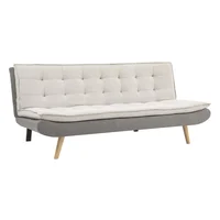 Sofá Cama 3 Puestos Falun 185x82x100 cm Beige/Gris