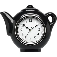Reloj Tetera 23x28 Negro