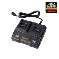 Cargador Doble 2ah 20v Bauker