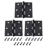Pack 3Ud Bisagra 3.5X3.5 Negro Fixser